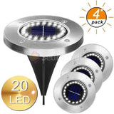 Luz Solar de Jardim 4pcs 12 LED