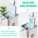 Mop Esfregão Multiuso de Microfibras com Balde - Perfeito para Pisos e Janelas