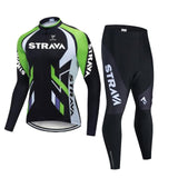 Conjunto Roupa de Ciclismo Manga Longa Strava 2021