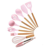 Kit Gastronômico Premium - Utensílios de Cozinha, Silicone e Madeira Ecológica