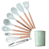 Kit Gastronômico Premium - Utensílios de Cozinha, Silicone e Madeira Ecológica