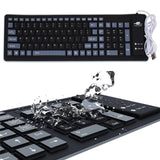 Teclado de Silicone Flexível, 103 Teclas, USB - À Prova D'água