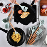 Kit Gastronômico Premium - Utensílios de Cozinha, Silicone e Madeira Ecológica