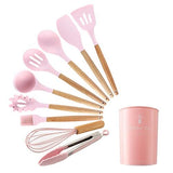 Kit Gastronômico Premium - Utensílios de Cozinha, Silicone e Madeira Ecológica