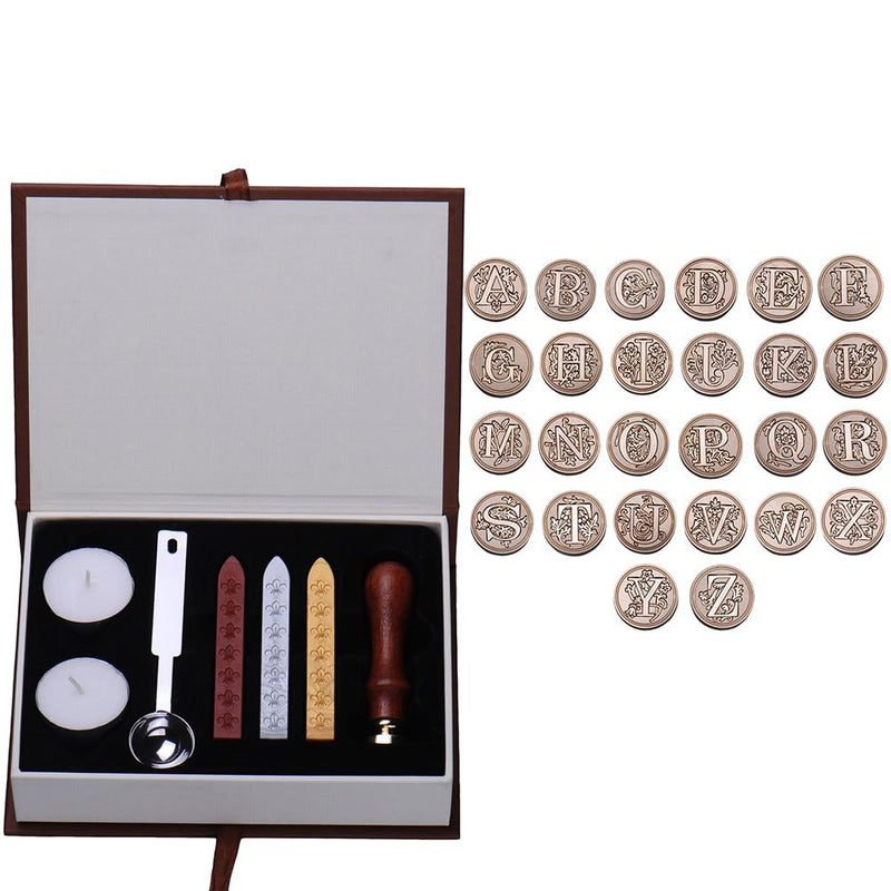 Kit Sinete para Lacre de Cera, Letras do Alfabeto
