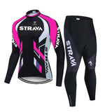 Conjunto Roupa de Ciclismo Manga Longa Strava 2021