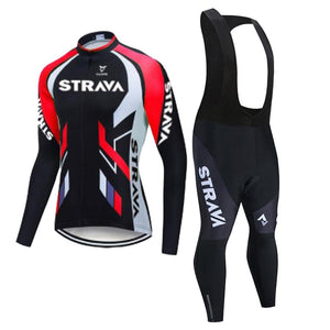 Conjunto Roupa de Ciclismo Manga Longa Strava 2021