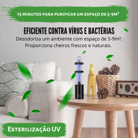 Sterilizer™ Esterilizador Ultravioleta para Ambientes, Portátil - Recarregável