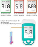 Medidor de Glicose 3 em 1 (Glicose, Colesterol e Ácido Úrico)